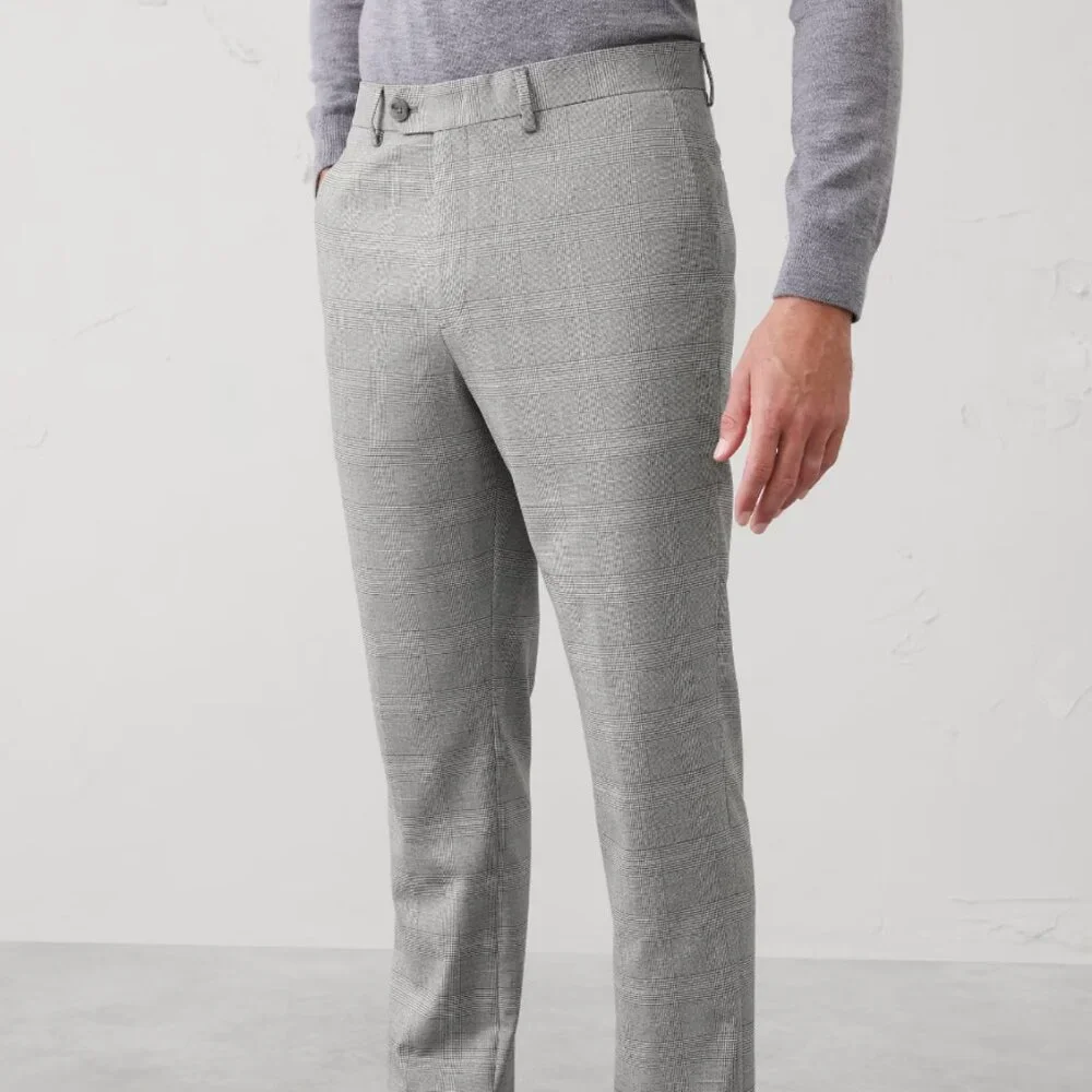 Banana Republic Men's Tailored-Fit Slim Fit Glen Plaid Suit Trouser, 30x30, EUC
